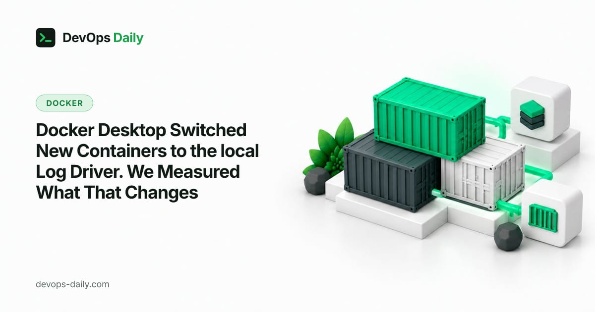 Docker Desktop Switched New Containers to the local Log Driver. We Measured What That Changes