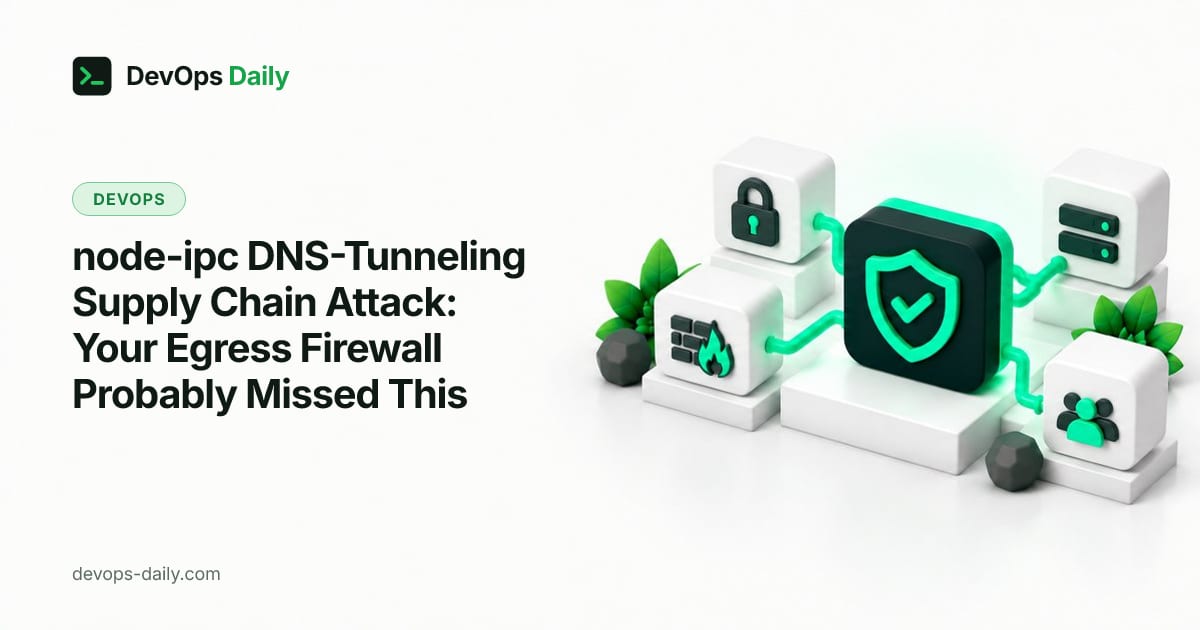 node-ipc DNS-Tunneling Supply Chain Attack: Your Egress Firewall Probably Missed This