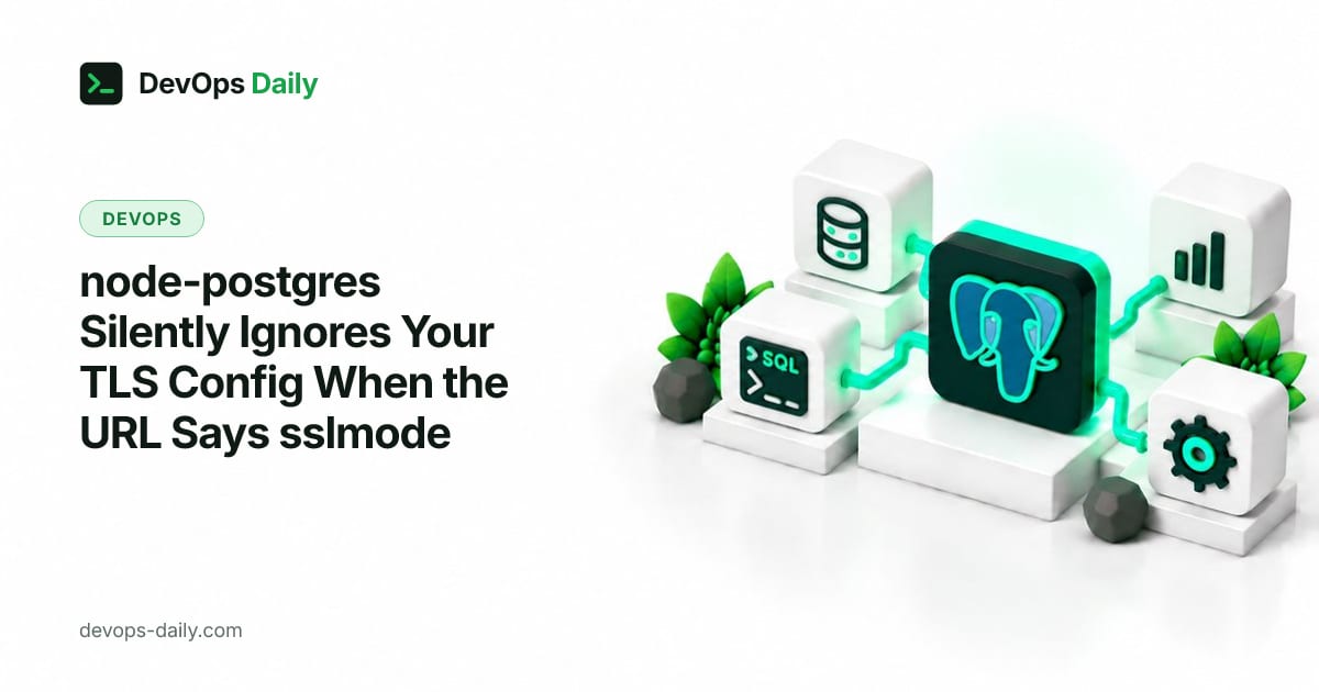 node-postgres Silently Ignores Your TLS Config When the URL Says sslmode